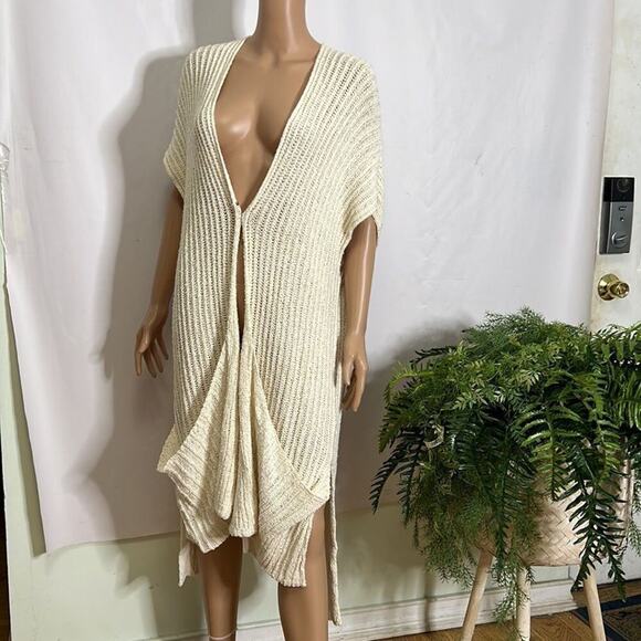 FREE PEOPLE ANTHROPOLOGIE OPEN CARDIGAN SWEATER SIZE M - Picture 2 of 7